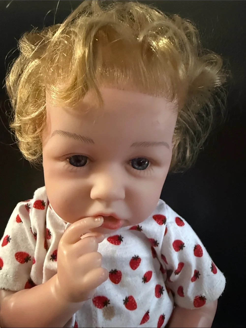 Soul Sister doll Reborn Kids One-Piece with Red Strawberry Print